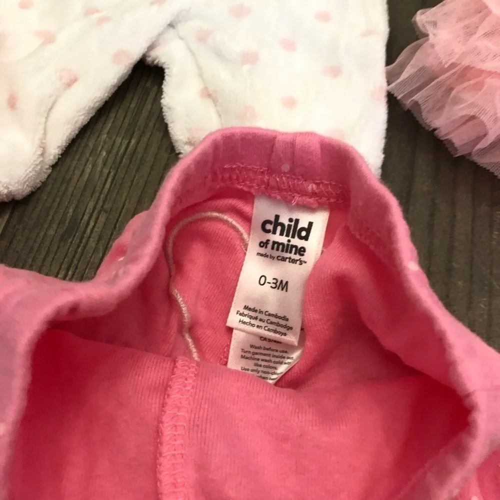 Carters Baby‎ girl 3 months pink printed leggings bundle